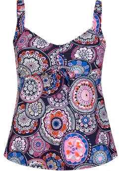 bonprix bonprix Conjuntos De Traje De Baño|Tankinis>Parte superior de tankini púrpura/rosa caliente