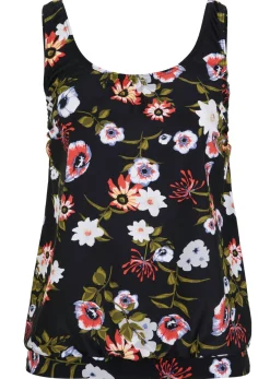 bonprix bonprix Conjuntos De Traje De Baño|Tankinis>Parte superior de tankini de poliamida reciclada Negro de flores