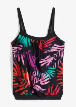 bonprix bonprix Conjuntos De Traje De Baño|Tankinis>Parte superior del tankini negro/naranja rojo/rojo granate/turquesa/violeta