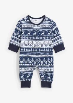 bonprix bonprix Algodón>Peleles cómodos de algodón orgánico puro azul almirante-blanco