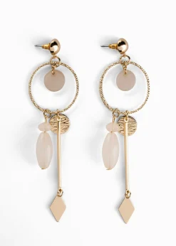 bonprix bonprix Joyería>Pendientes Dorado claro/crema