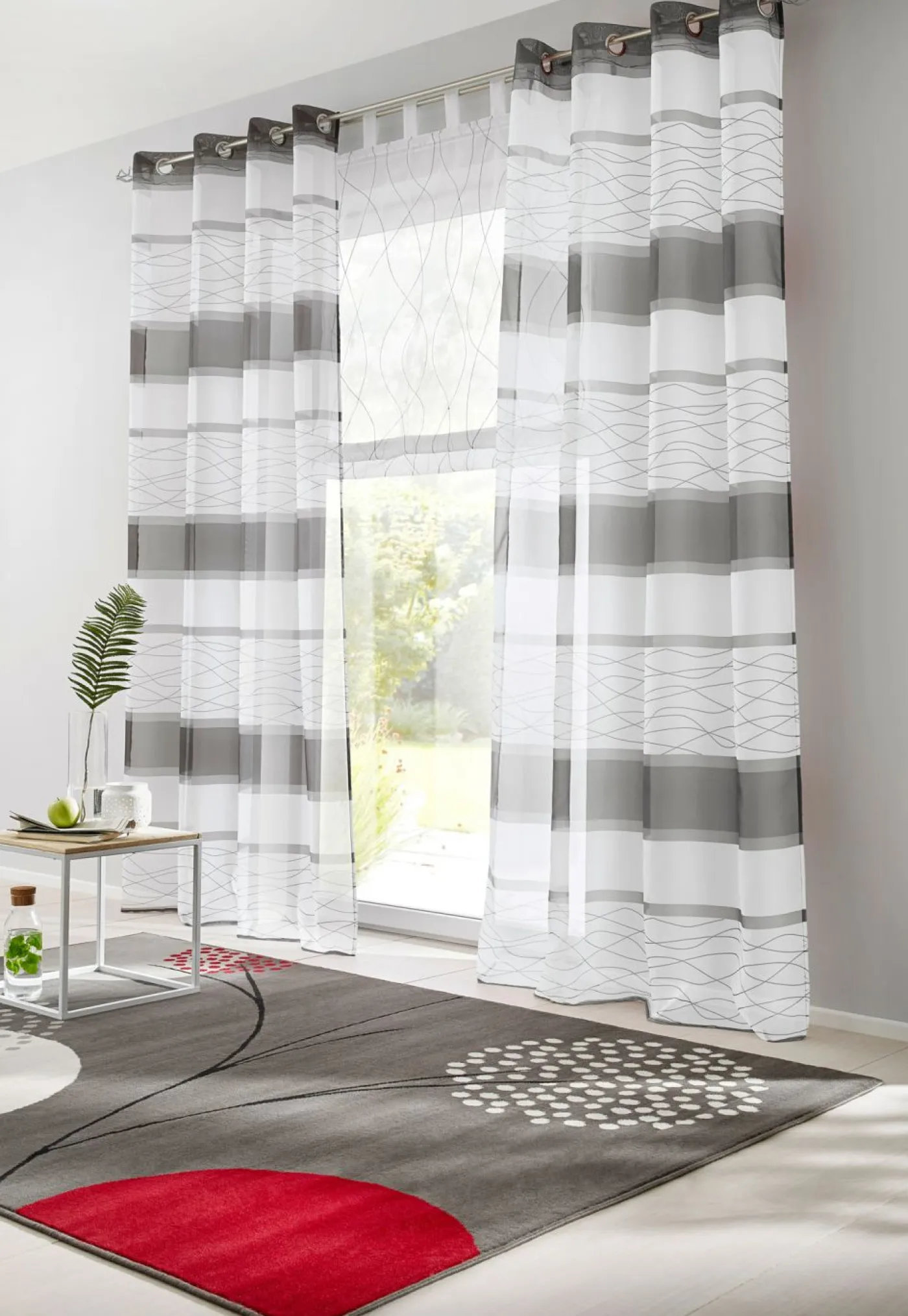 bonprix bonprix Cortinas Baratas|Estores Romanos>Persiana plisada Blanco-gris