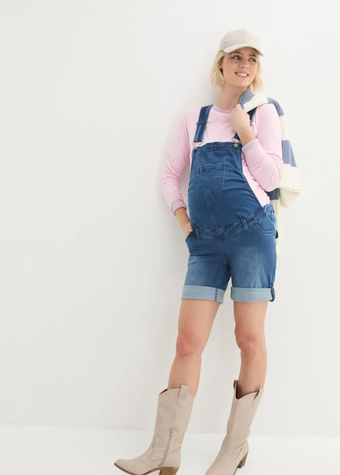 bonprix bonprix Premamá>Peto corto premamá 2 en 1 Azul piedra