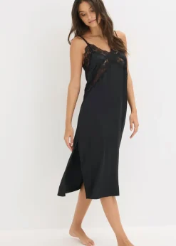 Mujer bonprix bonprix Picardías de satén con encaje delicado