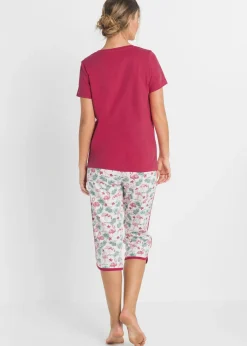 Mujer bonprix bonprix Pijama capri de algodón puro