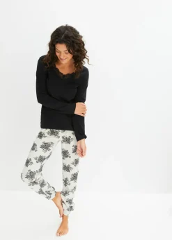 Mujer bonprix bonprix Pijama con encaje discreto