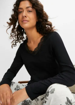 Mujer bonprix bonprix Pijama con encaje discreto