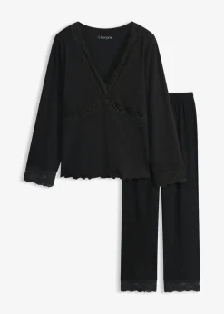 Mujer bonprix bonprix Pijama con ribete de encaje