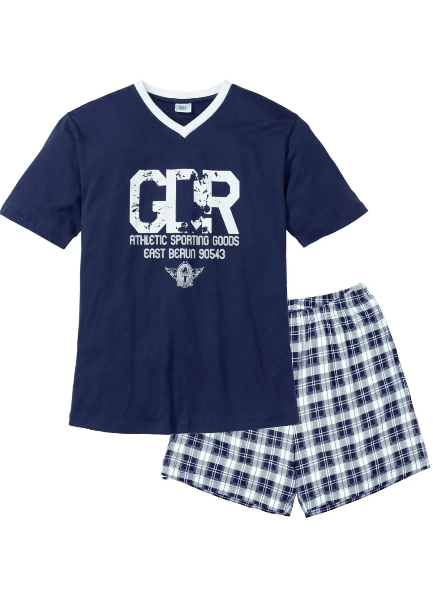 bonprix bonprix Pijamas|Ropa Interior·Pijamas>Pijama corto Azul marino-blanco