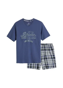 Hombre bonprix bonprix Pijama corto con algodón
