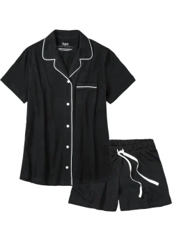 bonprix bonprix Básicos|Ropa Para Dormir>Pijama corto con botones Negro