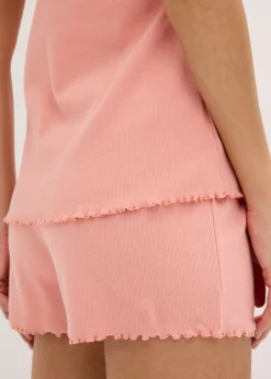 Mujer bonprix bonprix Pijama corto con delicado ribete de encaje