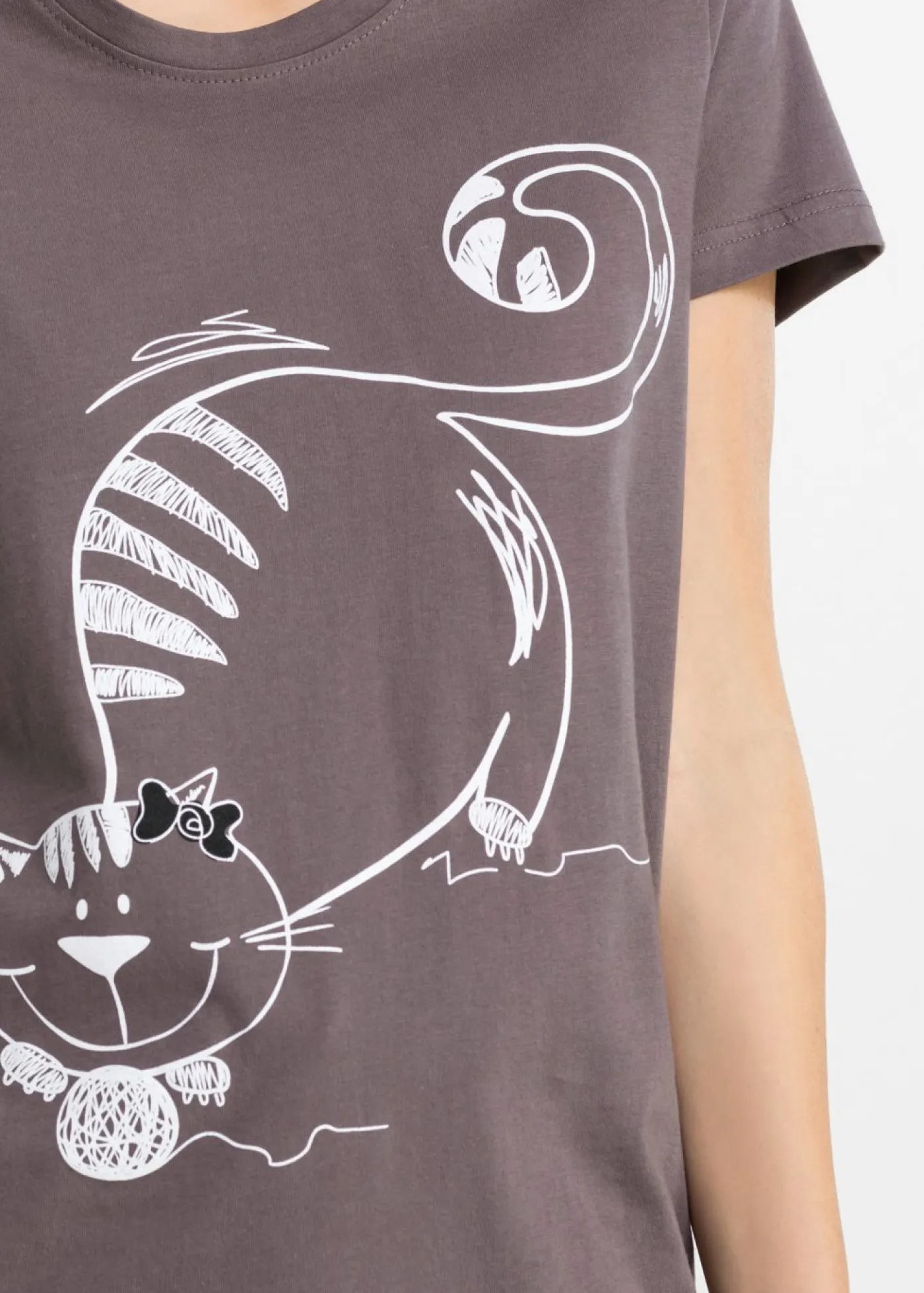 bonprix bonprix Ropa Para Dormir>Pijama corto con gomilla para el pelo Baya ahumado de rayas