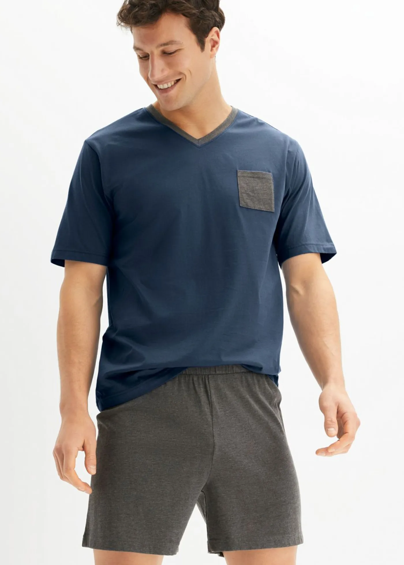 Hombre bonprix bonprix Pijama corto de algodón (4 piezas)