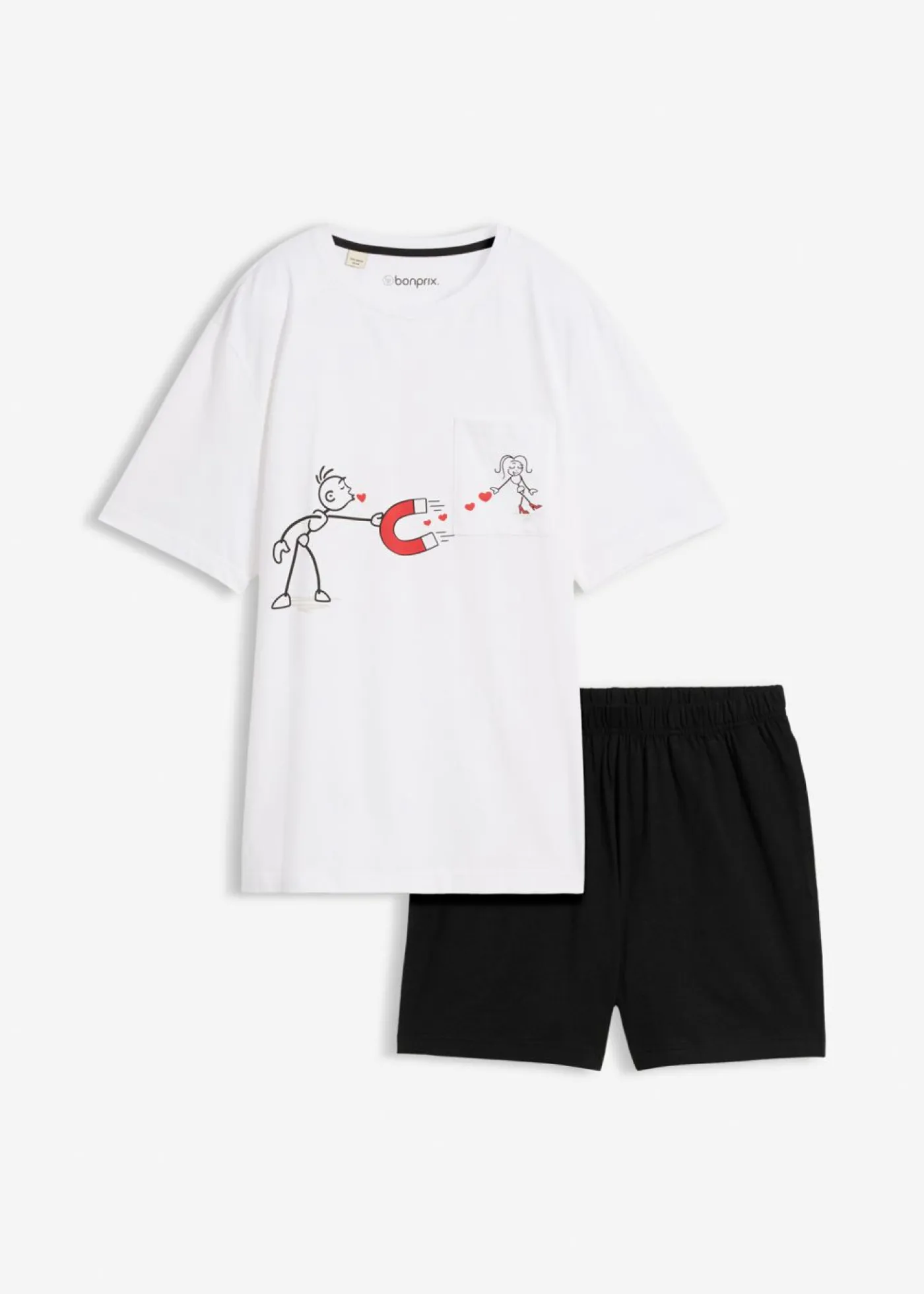 Hombre bonprix bonprix Pijama corto de algodón suave