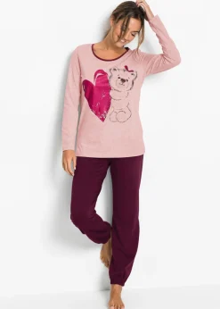 bonprix bonprix Ropa Para Dormir>Pijama de algodón orgánico rosa viejo