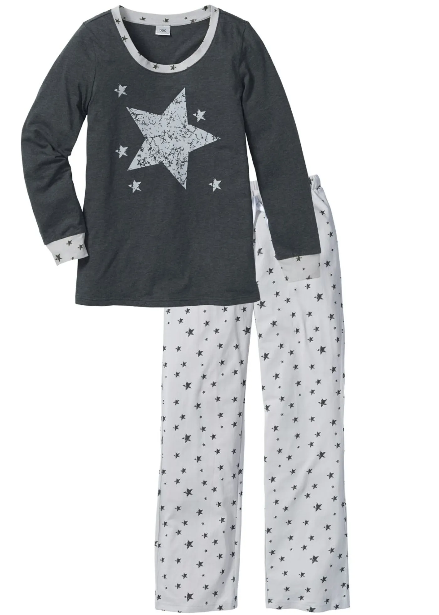 bonprix bonprix Ropa Para Dormir>Pijama de algodón orgánico carbón moteado
