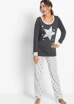 bonprix bonprix Ropa Para Dormir>Pijama de algodón orgánico carbón moteado