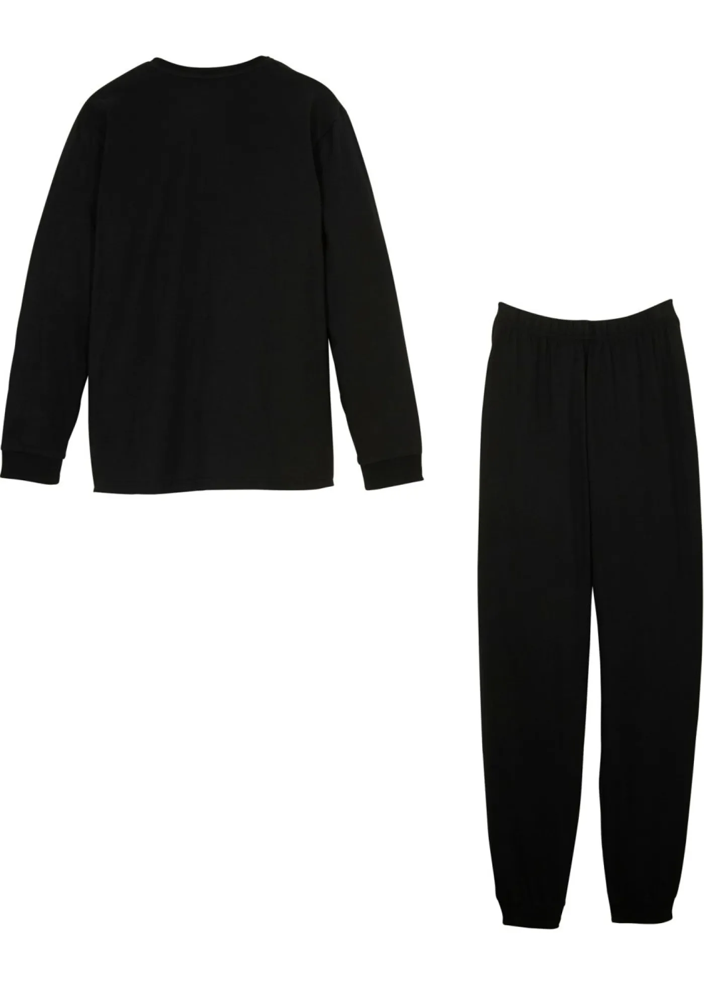 bonprix bonprix Niño·Pijamas>Pijama de algodón orgánico puro (2 piezas) Negro-naranja neón