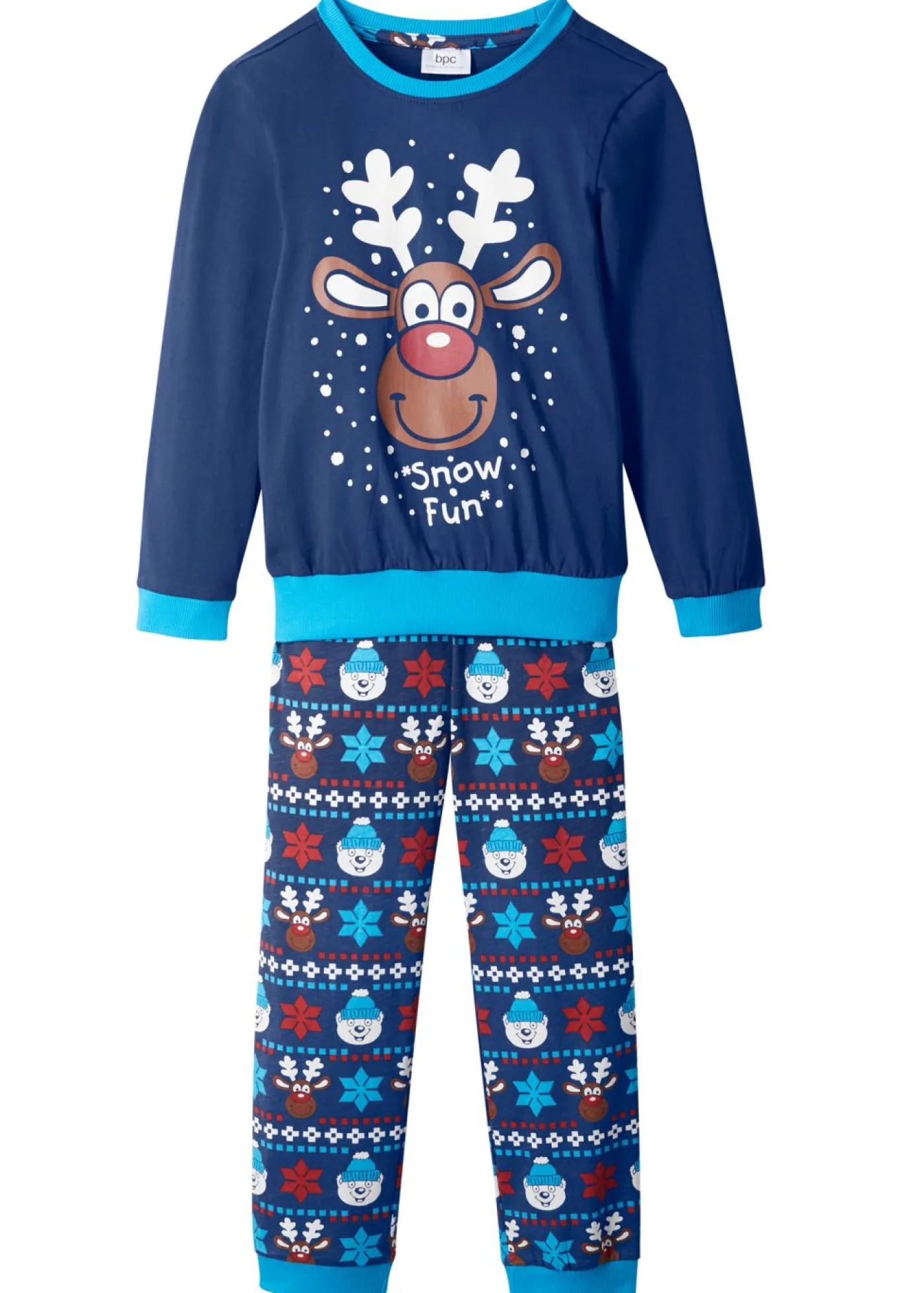 bonprix bonprix Niño·Pijamas|Niña·Pijamas>Pijama de algodón orgánico puro (2 piezas) azul medianoche.