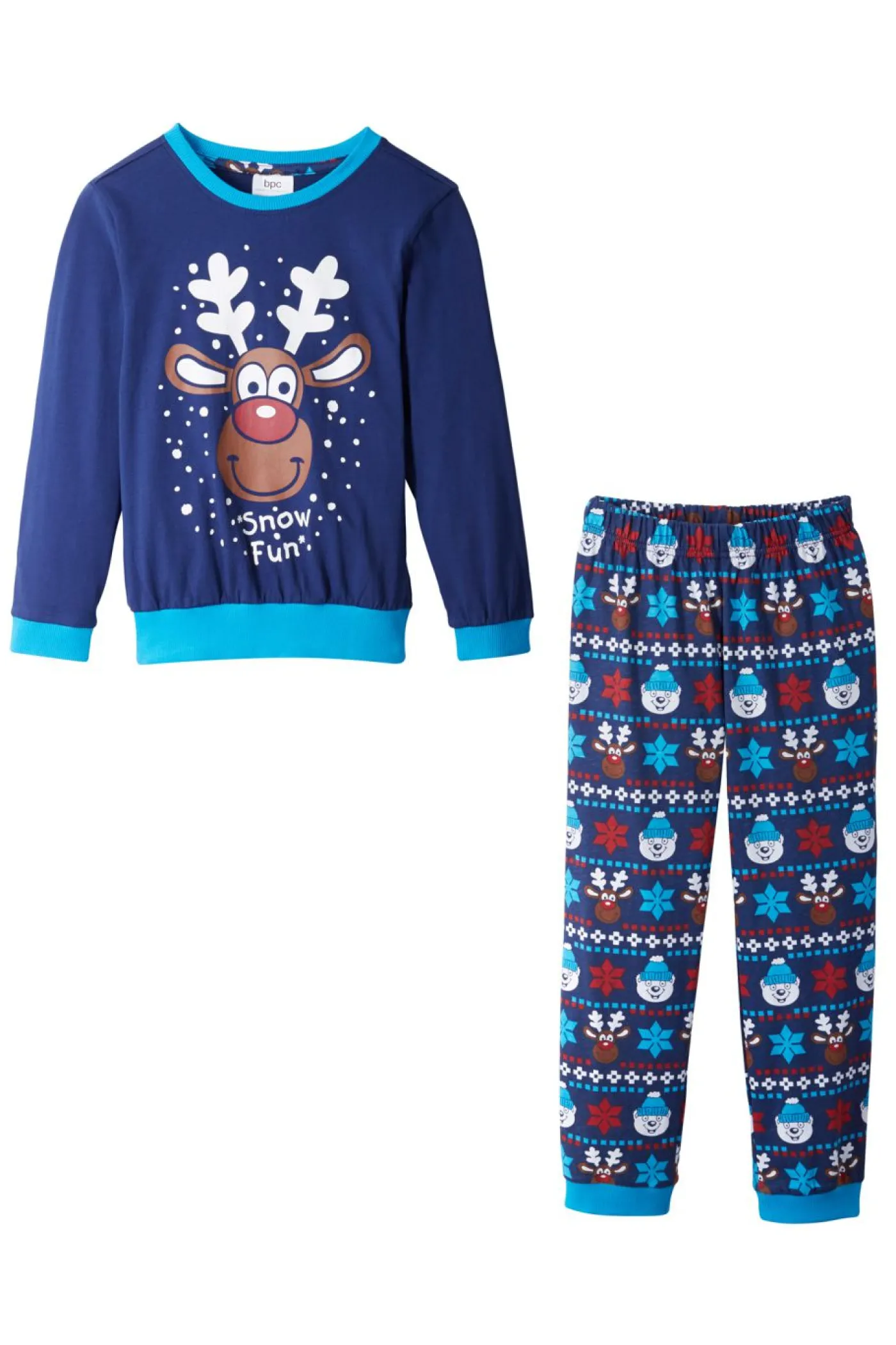 bonprix bonprix Niño·Pijamas|Niña·Pijamas>Pijama de algodón orgánico puro (2 piezas) azul medianoche.