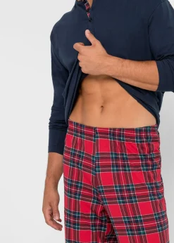Hombre bonprix bonprix Pijama de algodón puro con botones y mangas largas