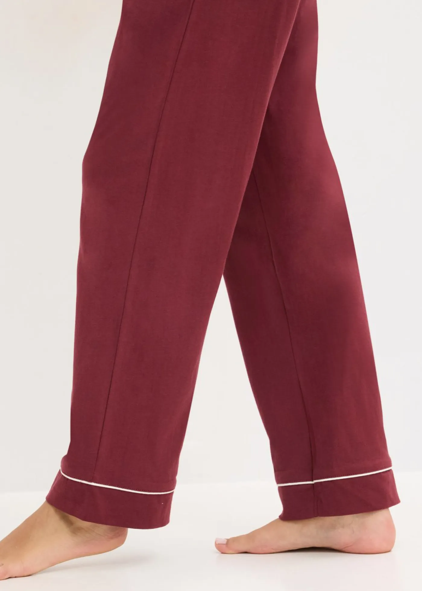 bonprix bonprix Ropa Para Dormir>Pijama de algodón puro con botones rojo avellana