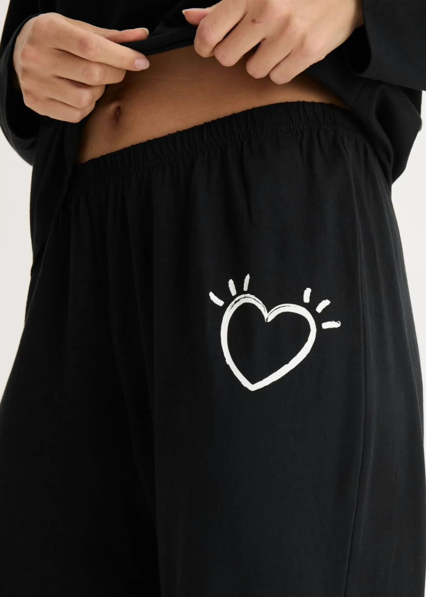 bonprix bonprix Ropa Para Dormir>Pijama de algodón suave Negro