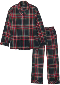 bonprix bonprix Ropa Para Dormir>Pijama de franela Azul marino de cuadros