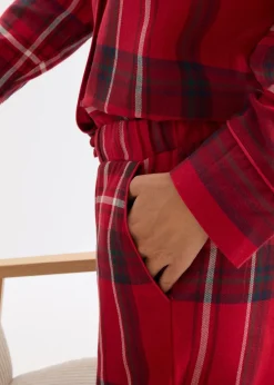 Mujer bonprix bonprix Pijama de franela de suave algodón con bolsa de regalo