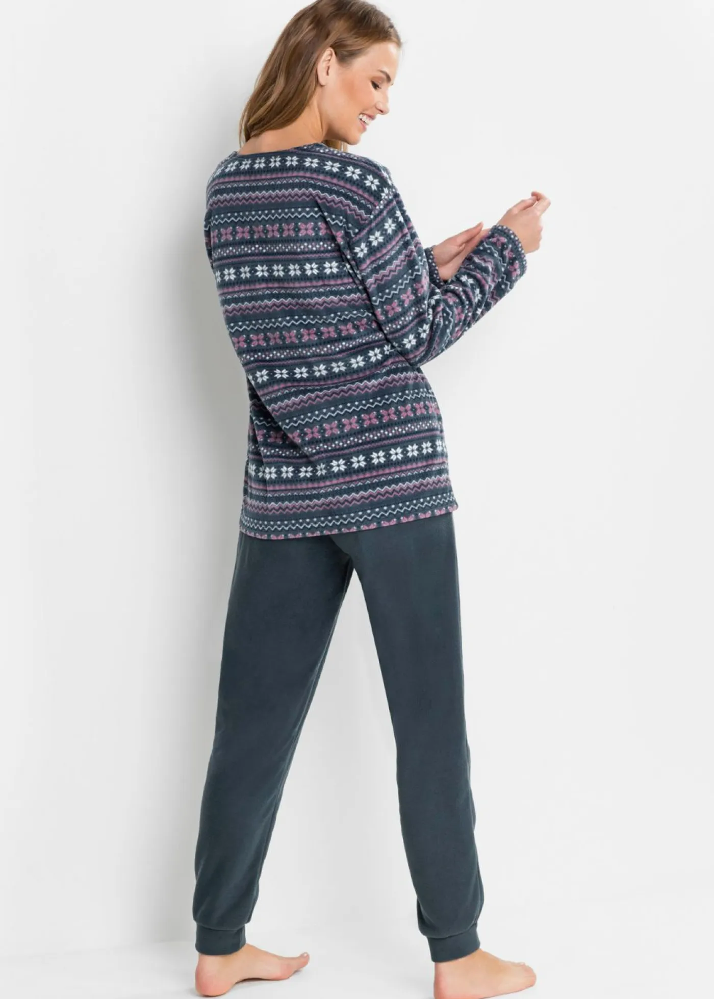 bonprix bonprix Ropa Para Dormir>Pijama de rizo Azul oscuro