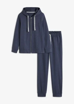 bonprix bonprix Homewear|Ropa Para Dormir>Pijama de tejido de sudadera azul marino moteado