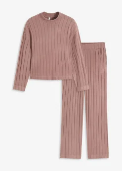 Mujer bonprix bonprix Pijama holgado de punto suave de canalé