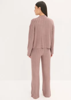 Mujer bonprix bonprix Pijama holgado de punto suave de canalé