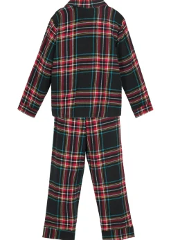 bonprix bonprix Niño·Pijamas|Niña·Pijamas>Pijama infantil de franela suave Azul marino de cuadros