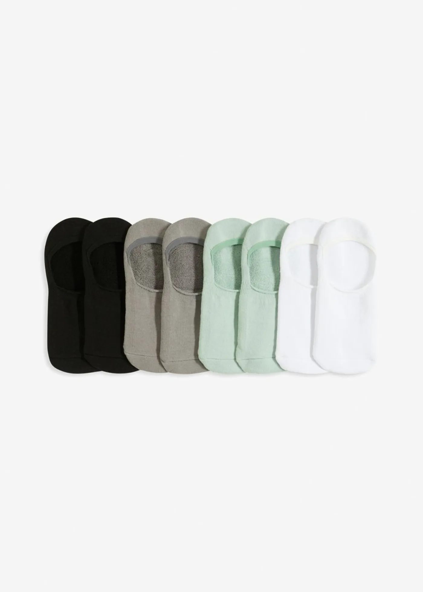 bonprix bonprix Medias|Ropa Interior·Calcetines>Pinkies con rizo interior (8 pares) negro-blanco-gris-verde pastel