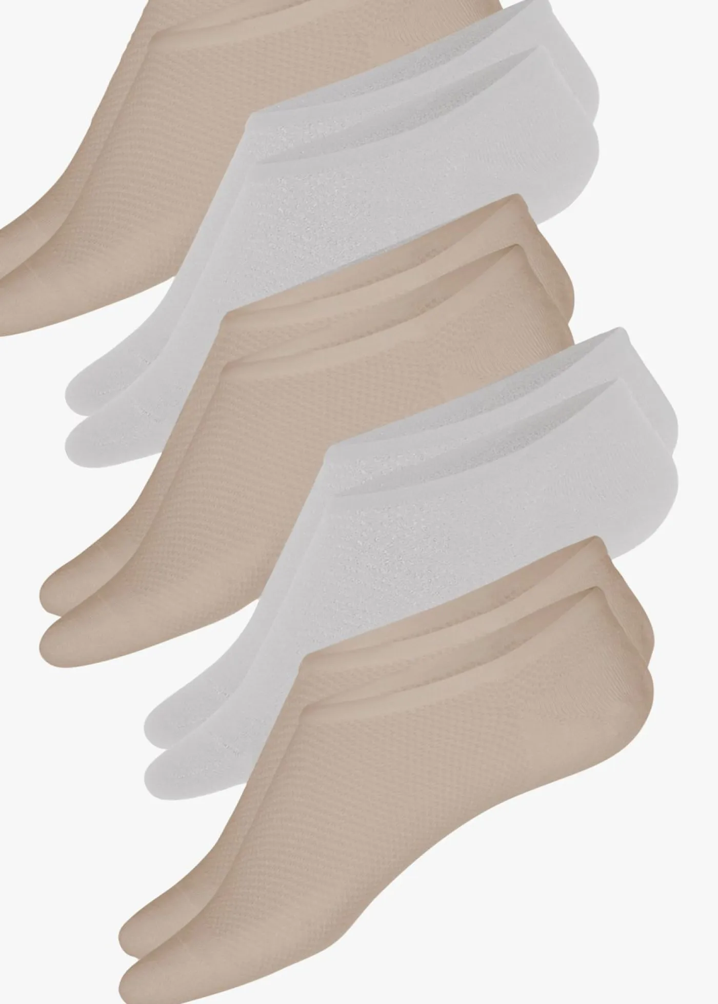 bonprix bonprix Medias|Ropa Interior·Calcetines>Pinkies de poliéster (5 unidades) Beige tiza + plata mate