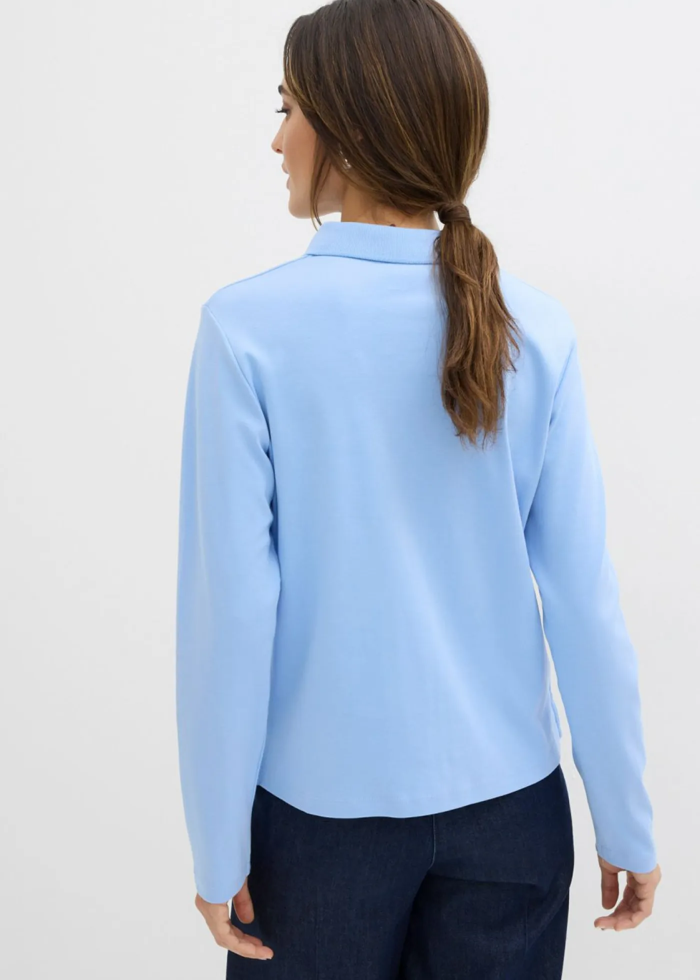 bonprix bonprix Básicos|Camisetas>Polo de algodón orgánico pesado Azul perla