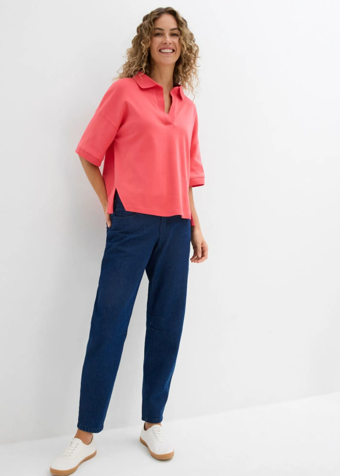 bonprix bonprix Esenciales|Camisetas>Polo de algodón orgánico puro rosa paraíso