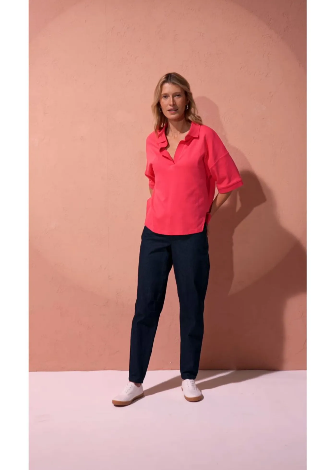 bonprix bonprix Esenciales|Camisetas>Polo de algodón orgánico puro rosa paraíso