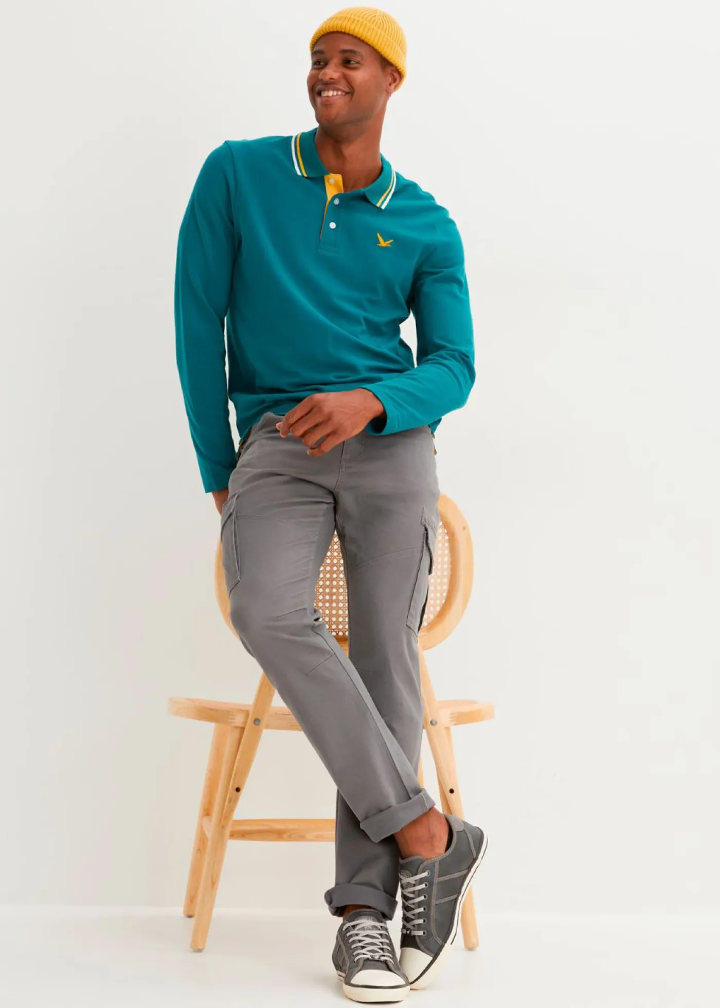 bonprix bonprix Camisetas Y Polos>Polo de algodón orgánico puro (2 unidades) azul petróleo+azul marino