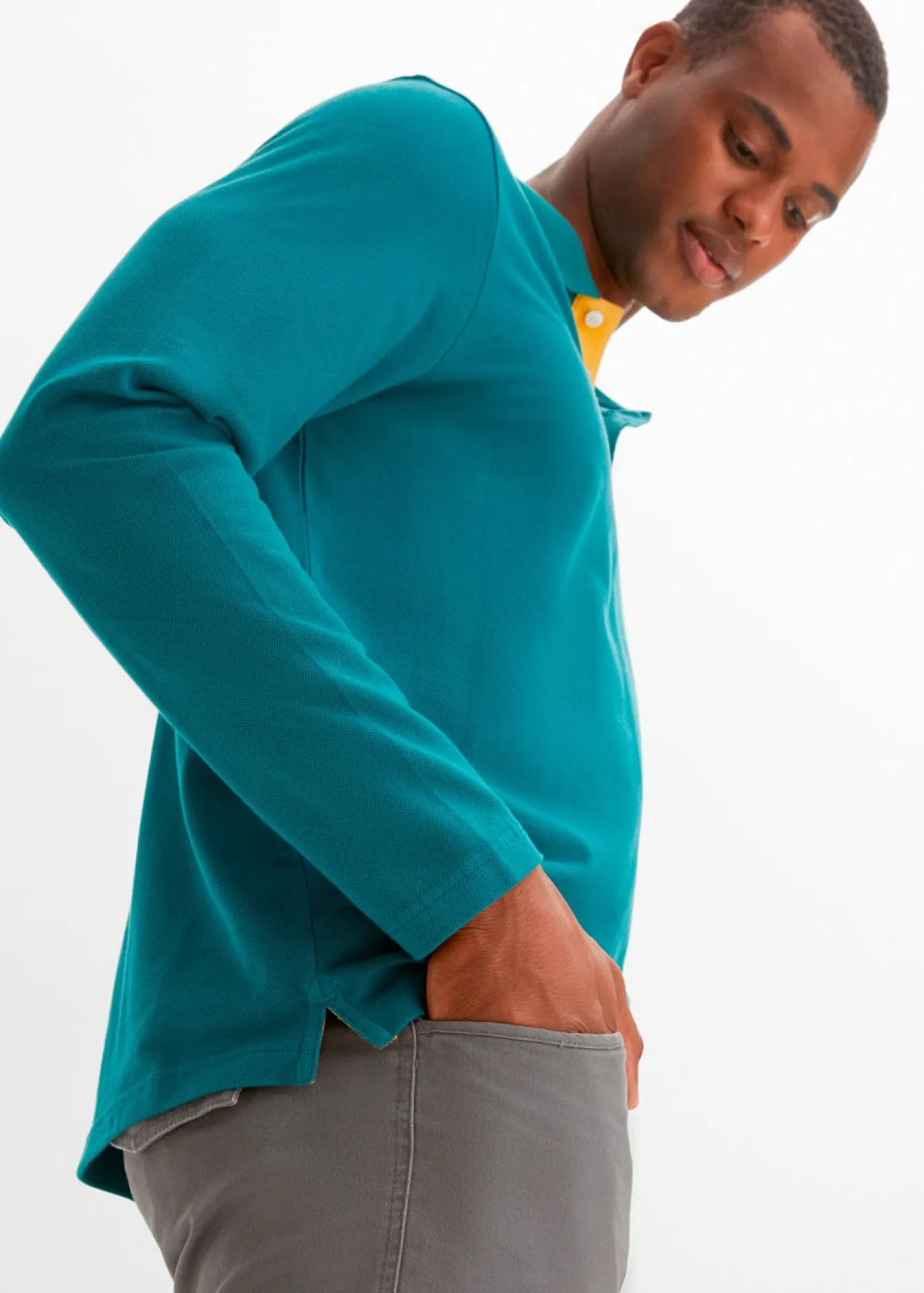 bonprix bonprix Camisetas Y Polos>Polo de algodón orgánico puro (2 unidades) azul petróleo+azul marino