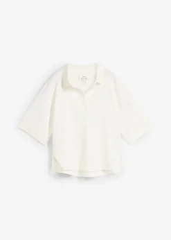 bonprix bonprix Esenciales|Camisetas>Polo de algodón orgánico puro Blanco lana
