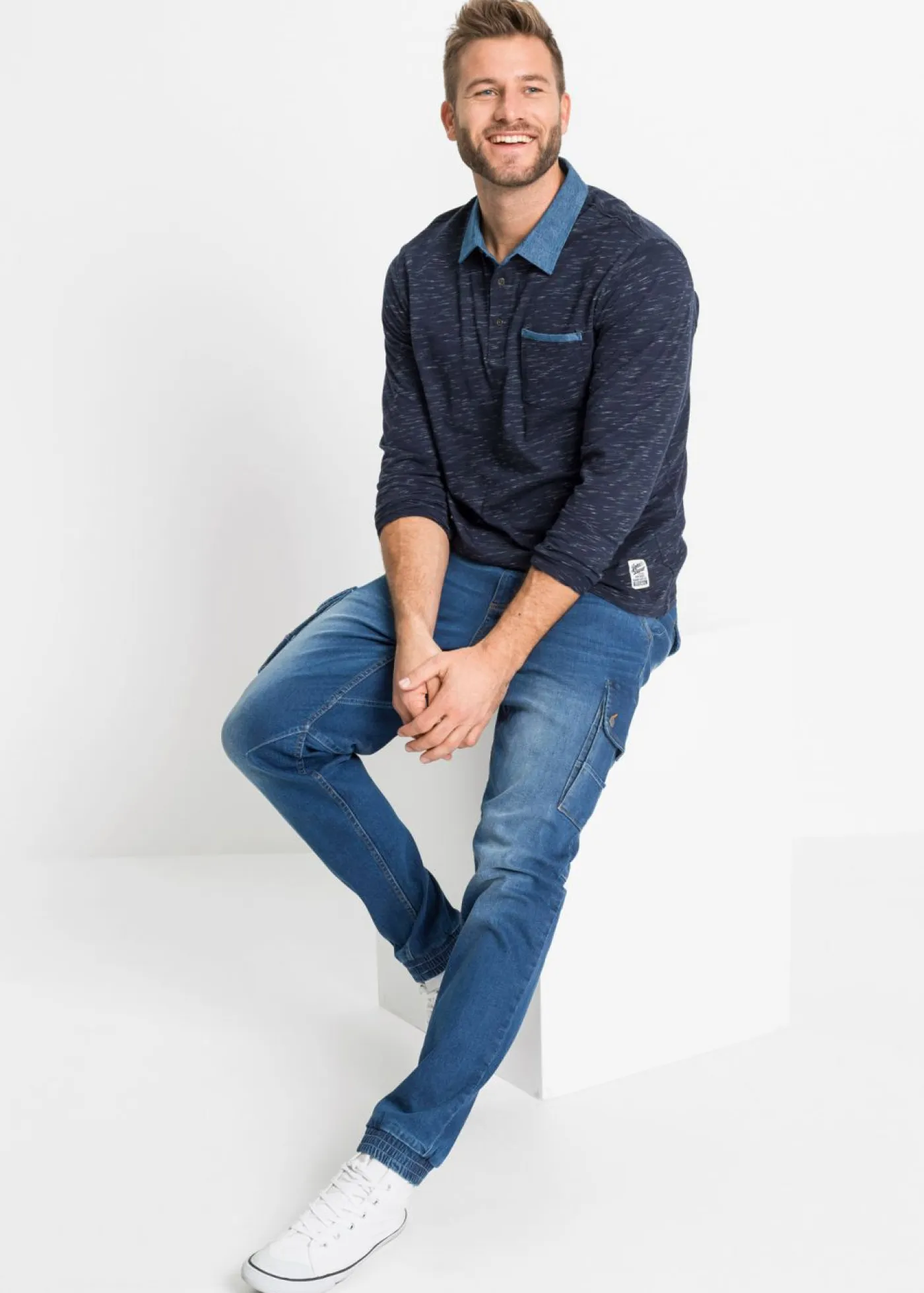 Hombre bonprix bonprix Polo de manga larga