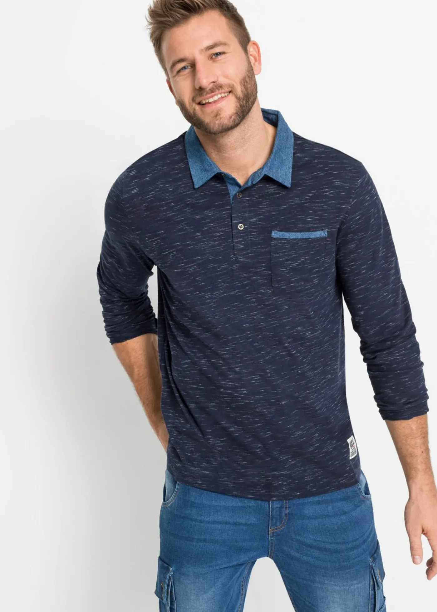 Hombre bonprix bonprix Polo de manga larga