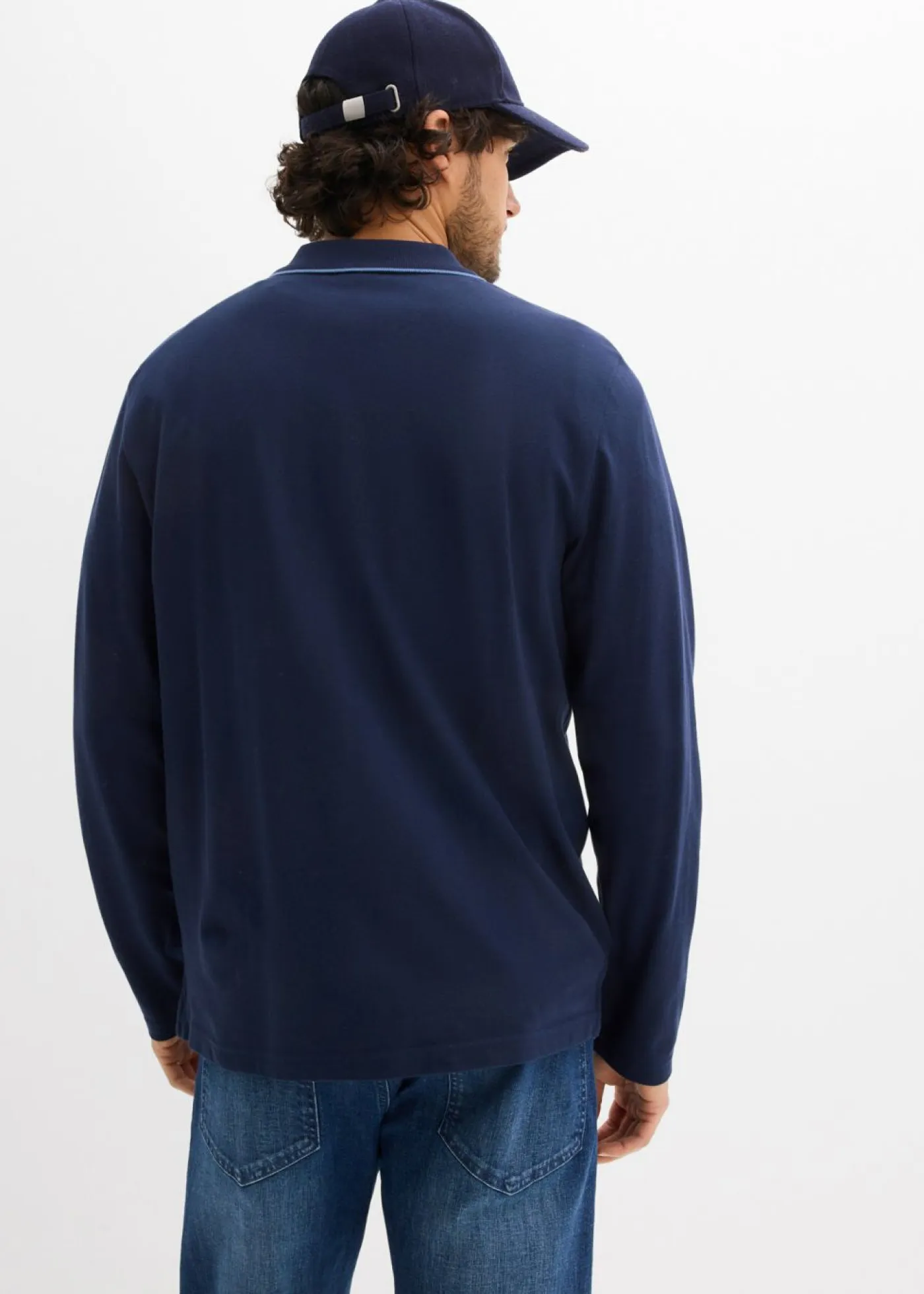 Hombre bonprix bonprix Polo de manga larga de algodón orgánico puro