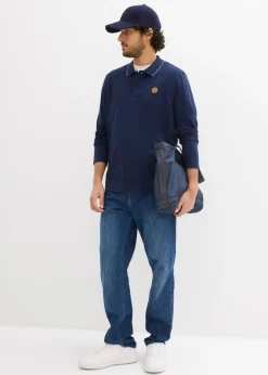 Hombre bonprix bonprix Polo de manga larga de algodón orgánico puro