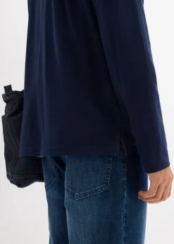 Hombre bonprix bonprix Polo de manga larga de algodón orgánico puro