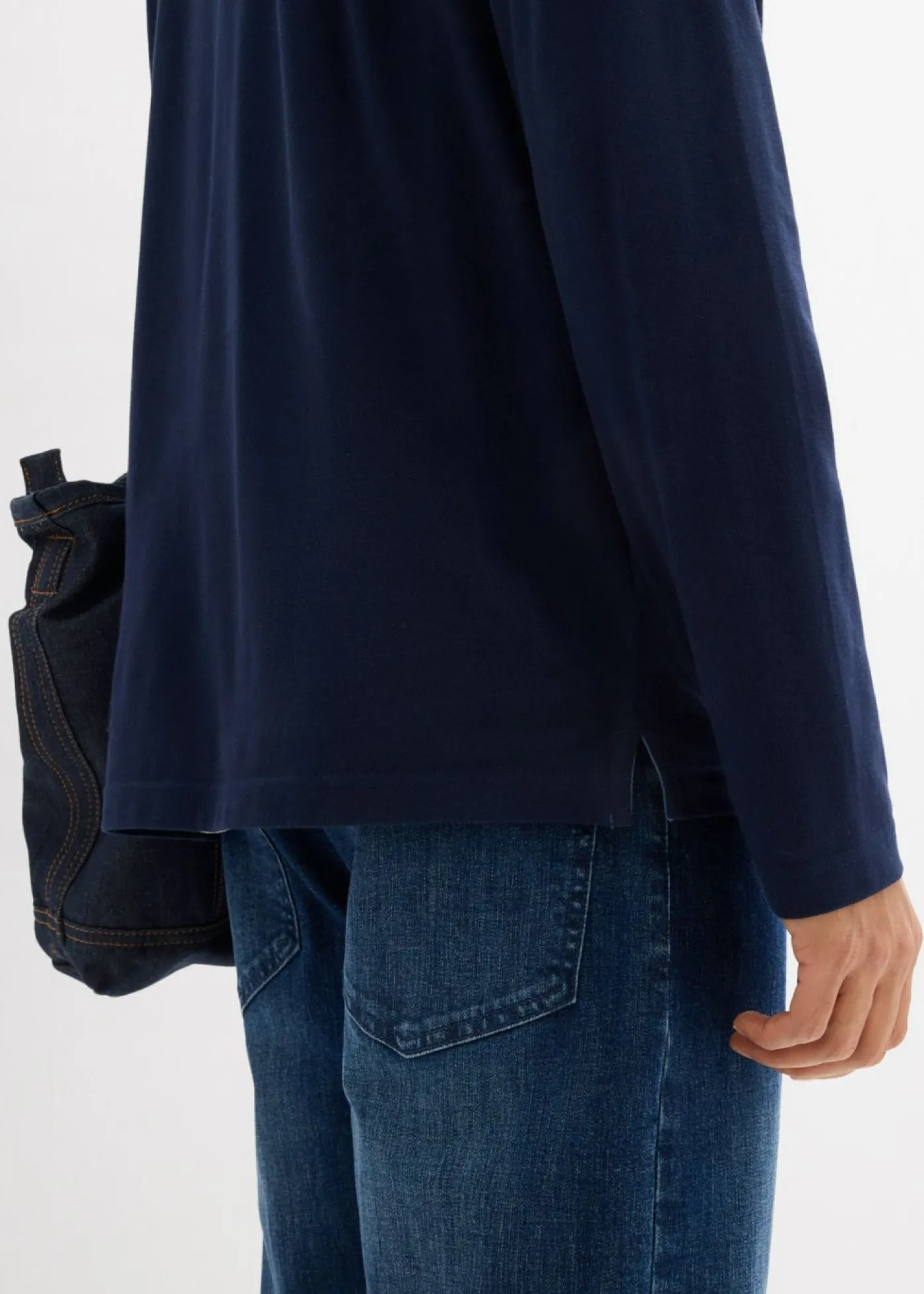 Hombre bonprix bonprix Polo de manga larga de algodón orgánico puro