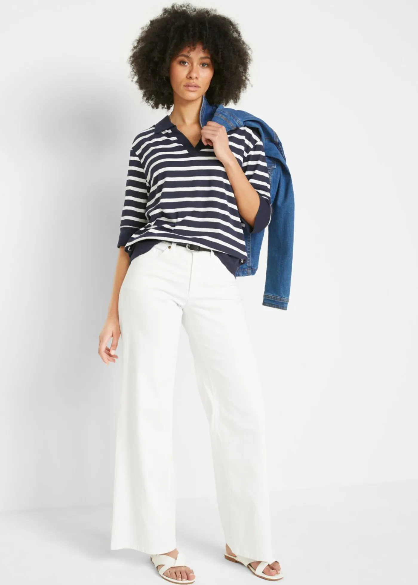 Mujer bonprix bonprix Polo de mezcla de algodón y viscosa